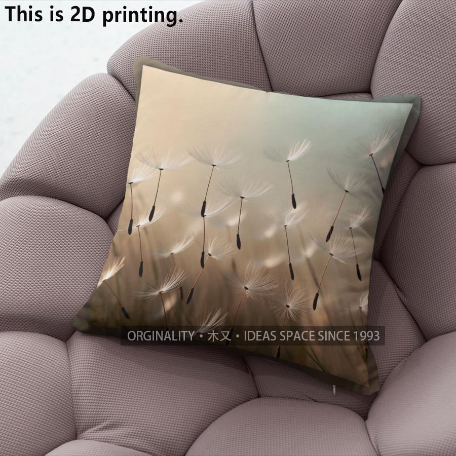 Dandelion Print Square Throw Pillow Cases Pattern Cushion Cover Suitable For Sofa Bedroom Car Pillow Cover