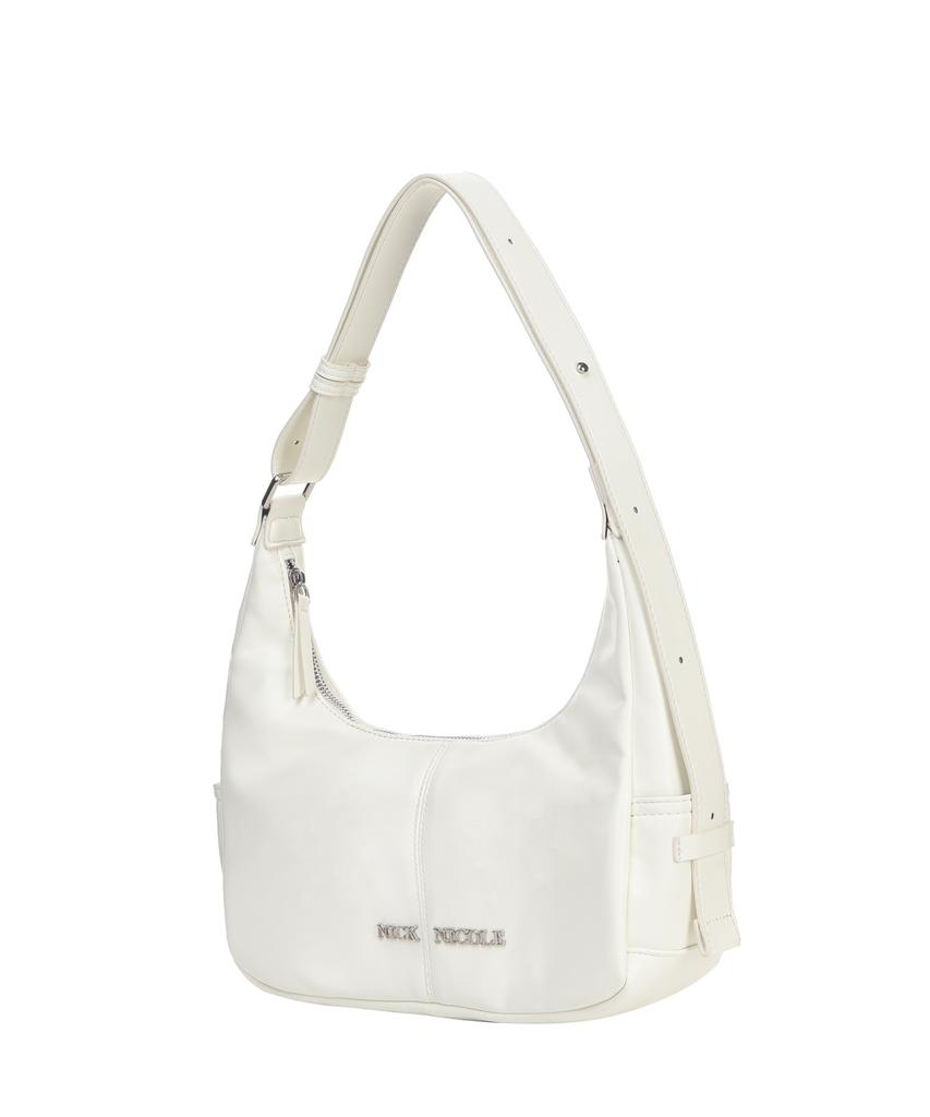 Nick&Nicole Logo Pocket Half Shoulder Bag_Ivory