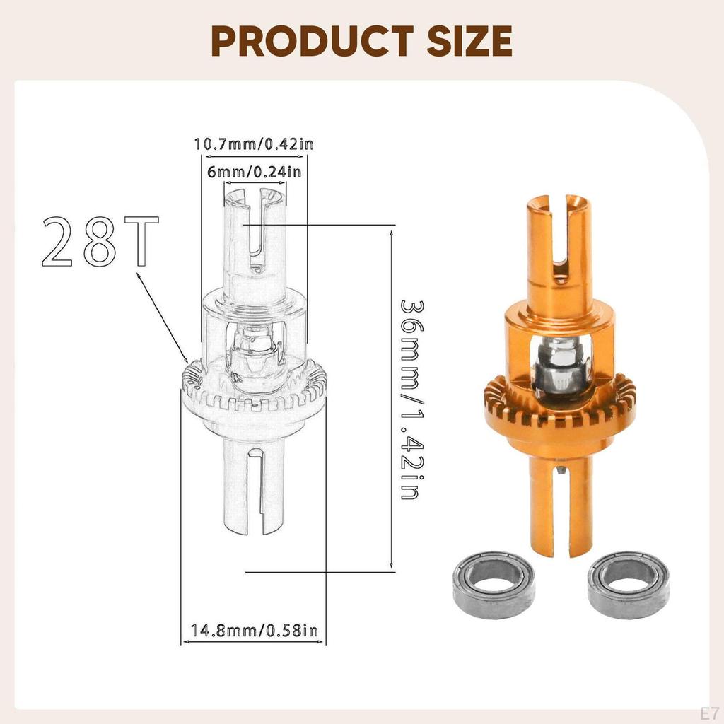 1:28 RC Car Differential Assembly Accessory Modification Aluminum Alloy Replacement