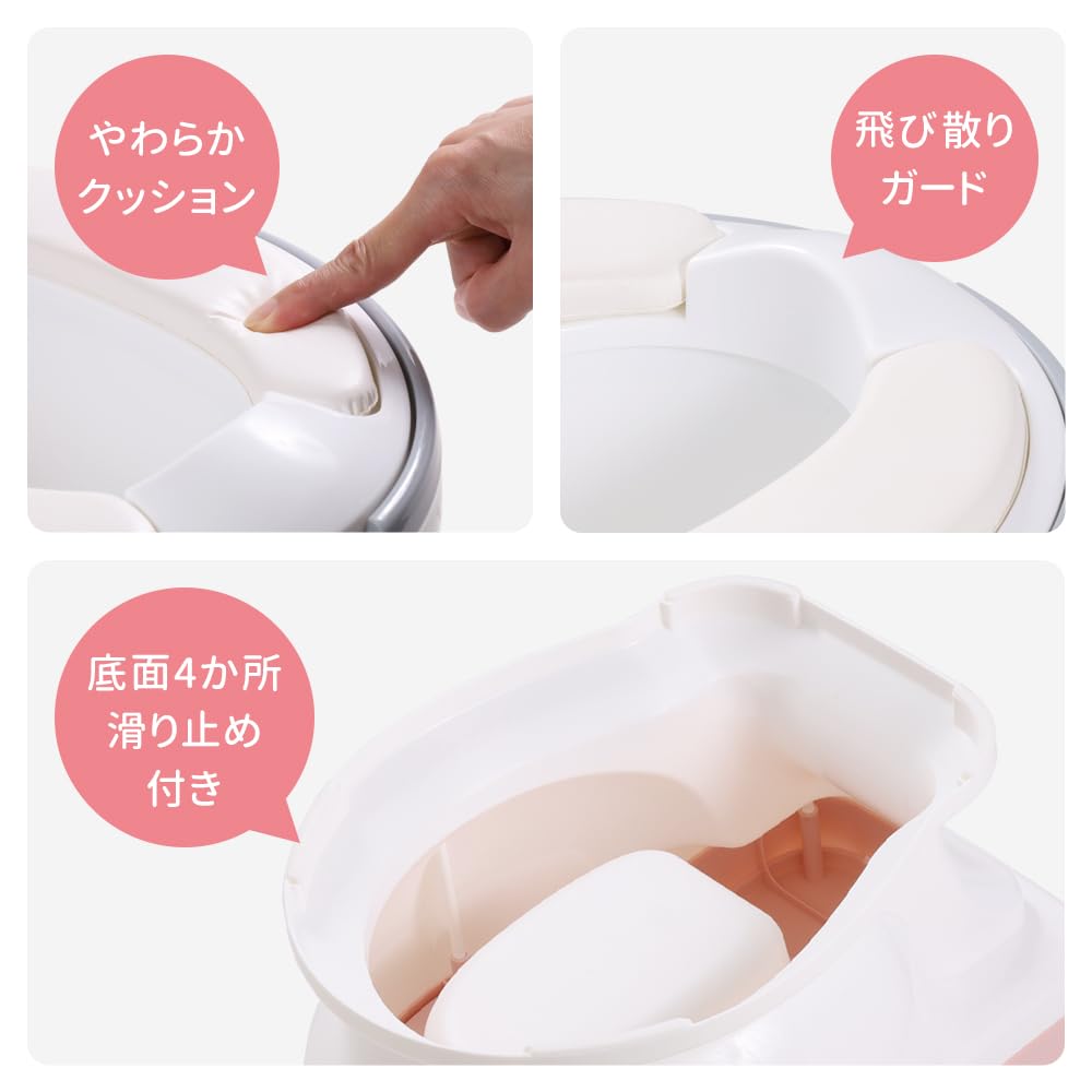 SUGGEST Kids' Western-Style Potty Seat with Sound, Choice of Colors, Includes Storage Box, Perfect for Toilet Training, Ages 1-7 (Gray)