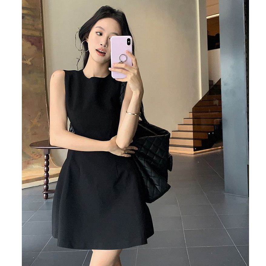 Professional wear casual short-sleeved medium and long dress dress women's summer new British style commuter temperament dress