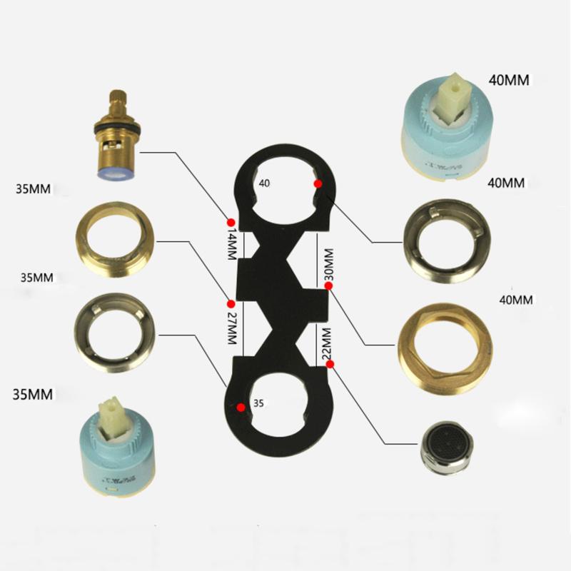 Cheie pentru baterie de duș de baie Piuliță furtun pentru VALVĂ Cheie pentru aeratoare Instalare baterie Uz casnic Reparație Instalații sanitare Instrument de mână