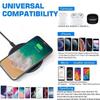 LED Wireless Charger Pad For iPhone 16 15 14 13 12 8 X XS Samsung S20 S21 S22 Xiaomi Huawei Desktop Fast Charging Dock Station