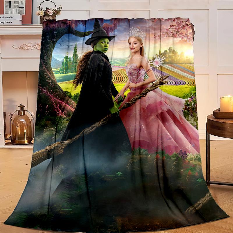 1PC Magic Witch And Friendship Flannel Blanket Gift, Suitable for Both Men And Women, Soft Ideal for Beds And Sofa, Birthday Or Christmas Gift