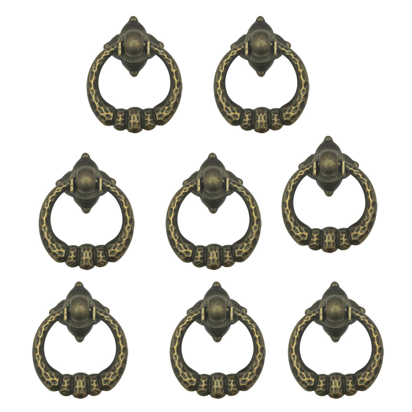 

Набор из 8 винтажных металлических мебельных ручек, классические ручки для ящиков, элегантная мебельная фурнитура для обновления домашней мебели