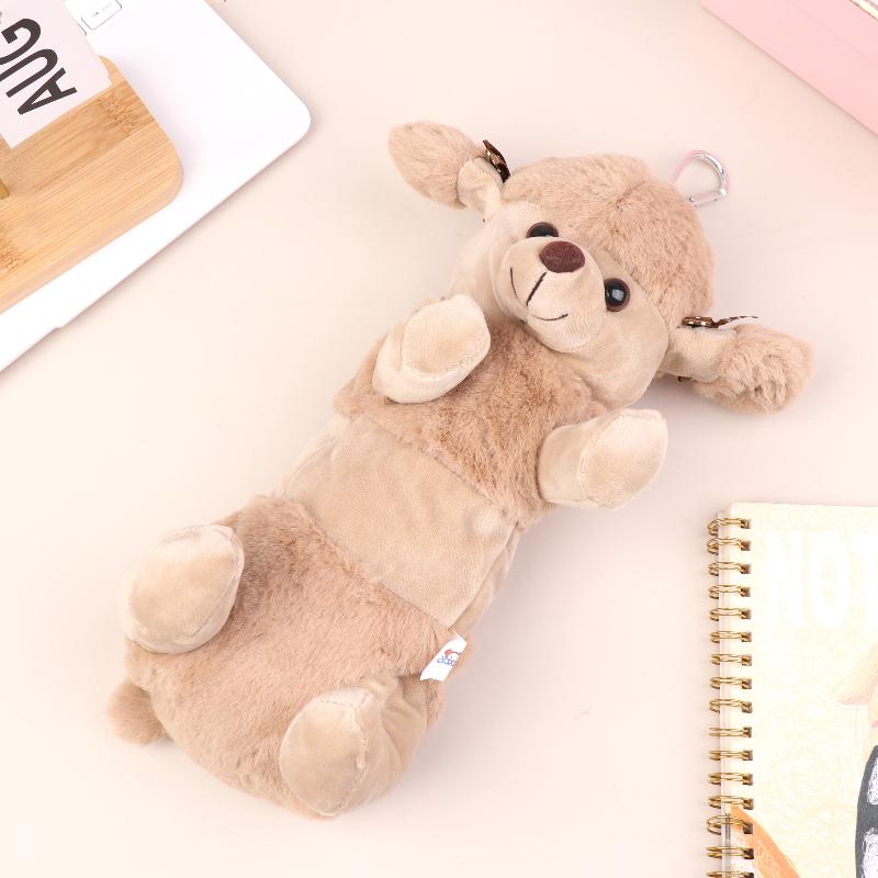 Kawaii Hund Pudel Plüsch Federmäppchen - Niedliche Cartoon Welpen Schreibwarentasche Schulanfangsgeschenke