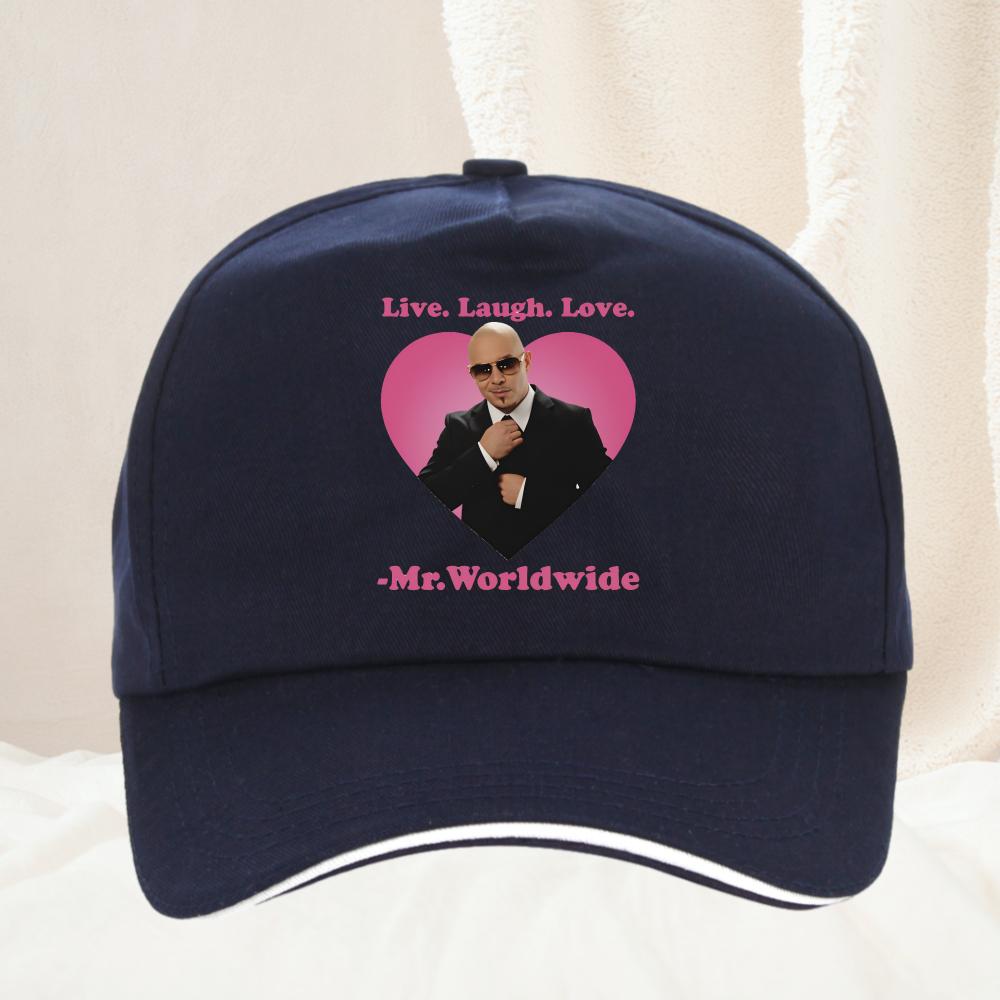 Live Laugh Love Mr Worldwide Pitbull Cappellino da Baseball Grafico Unisex Donna Hip Hop Moda Retrò Cappello da Golf Snapback