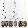 PVC Spiral Ornament Pendants for 18th, 30th, 60th Birthday Party Decorations