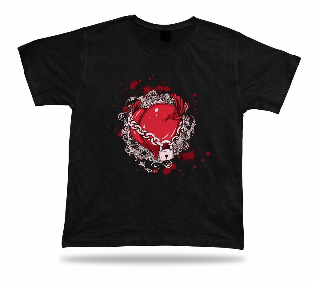 Heart Key Love Best Awesome Friendship Unisex T-shirt Tee Special Gift Textile