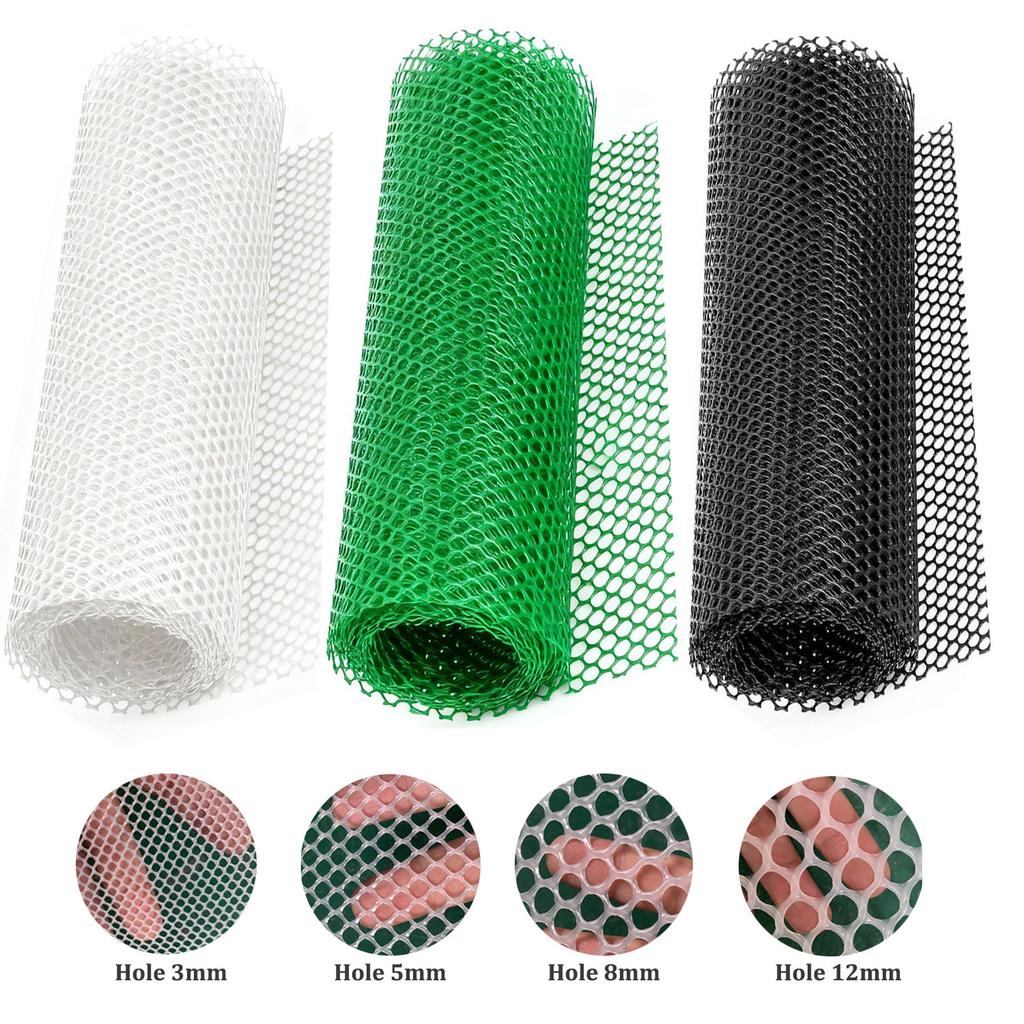 Plastic Wire Mesh Fence, 40cm X 300cm - Plastic Chicken Wire Fencing for Dogs, Rabbits & Poultry - Balcony Netting for Pets(Hole 3mm-12mm)