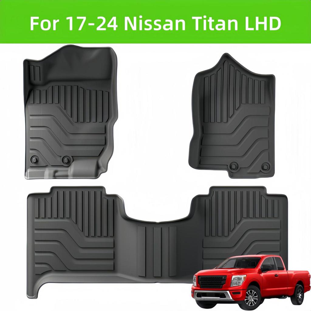 Nissan Titan TPE Floor Mat & Rear Bucket Mat (2017-2024)