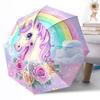 Unicorn Automatic Umbrella Compact 8-Rib Design Durable  & Iron All-Season Umbrella for Travel Elegant Women's Umbrella