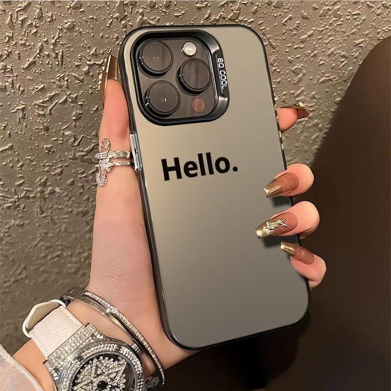 The new European, American and English are suitable for iphone16 mobile phone case Apple 15promax/14 anti-drop 13pro12 personality