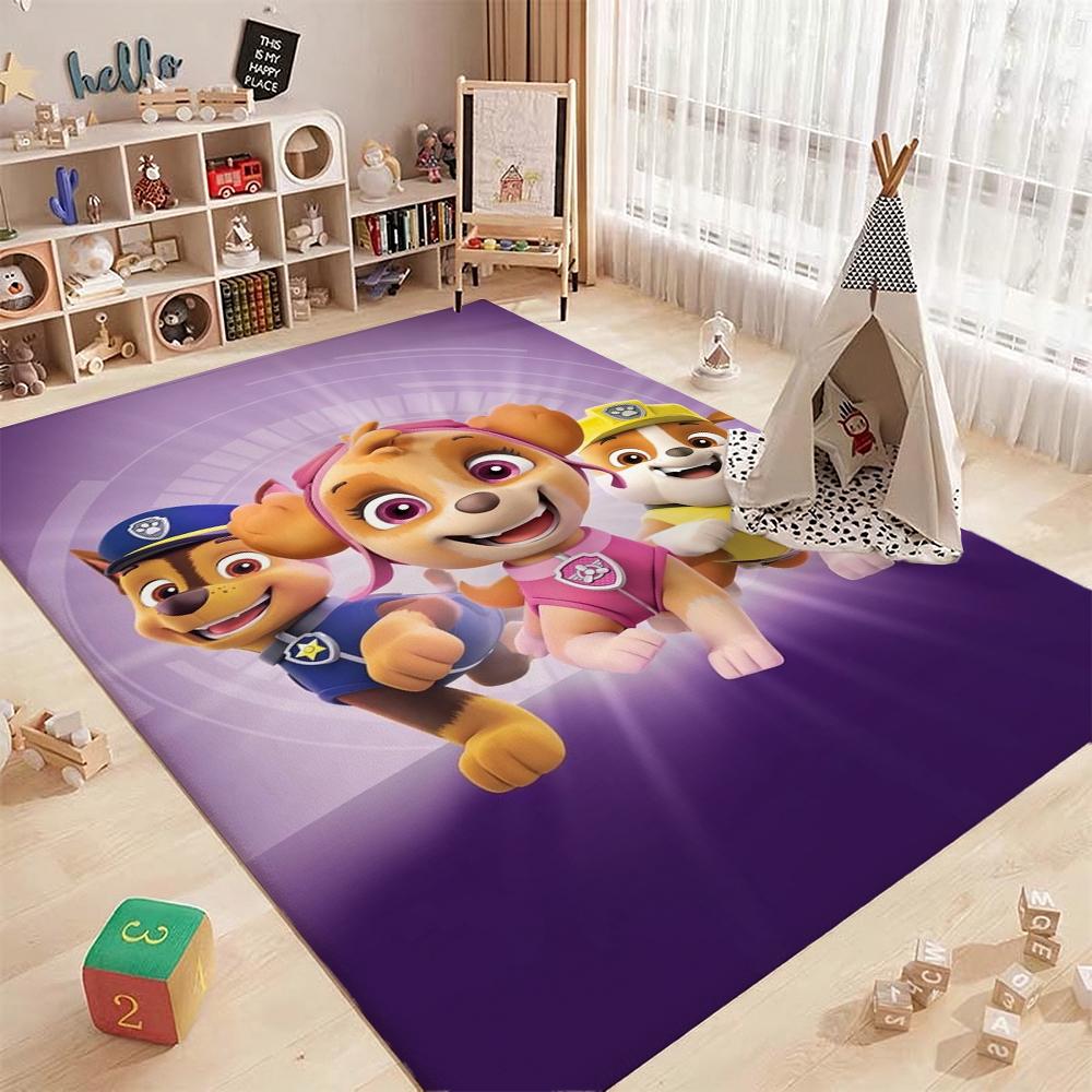 Paw Patrol Police Pup Rectangular Rug Soft Texture Nonslip Carpet For Bedroom Door Living Room Area Home Decor New Year Gift