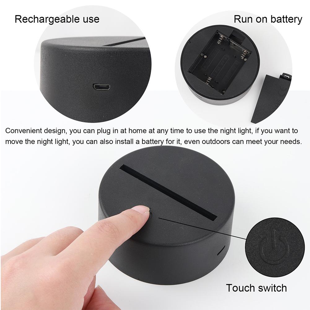 Acrylic Double Sided Vase Decorative DIY 5D Diamond Lamp Diamond Painting Night Light Diamond Art Light Ornaments for Art Crafts