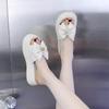 Bow Cool Slippers Women's Summer Wear 2025 New Platform Casual Beach Sandals Fashion with Skirt One-word Drag