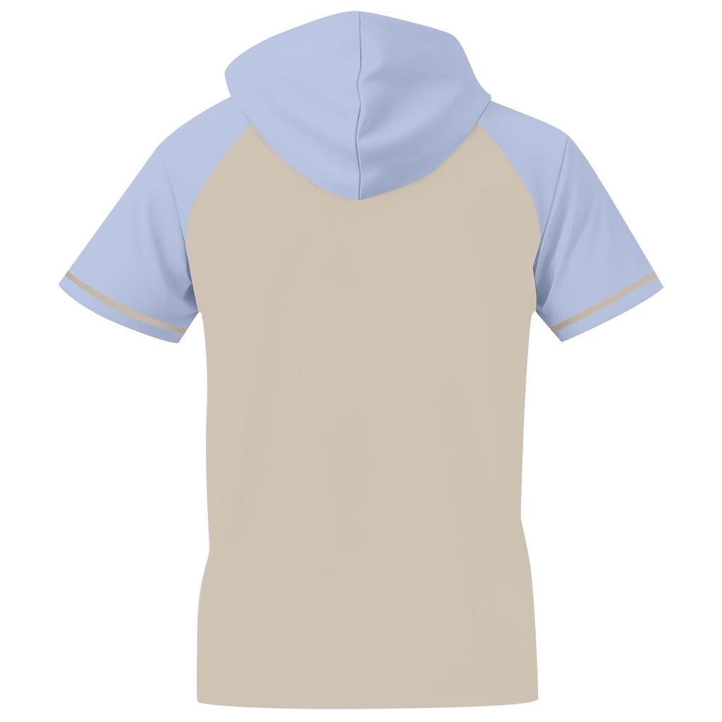 Men's Straight Shoulder Short-sleeved Hoodie T-shirt Sweatshirt