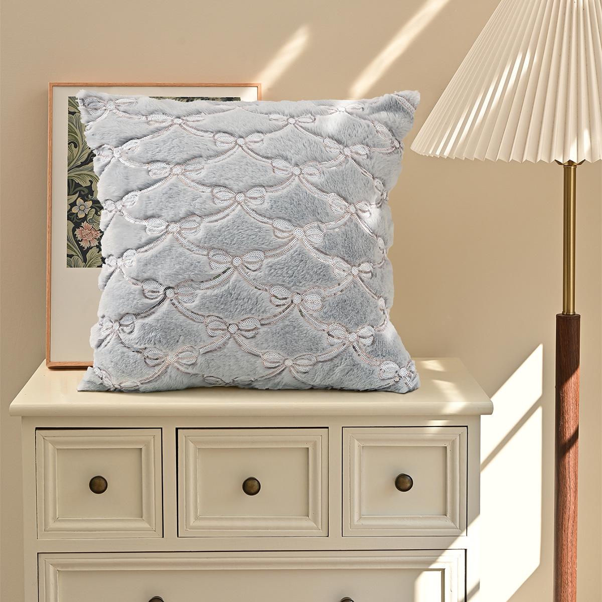 

Home Decor Polyester Throw Pillow Cover Soft Solid Color 40*40cm Square Pillow Case for Couch Sofa Decorative Pillows 400mm*400mm