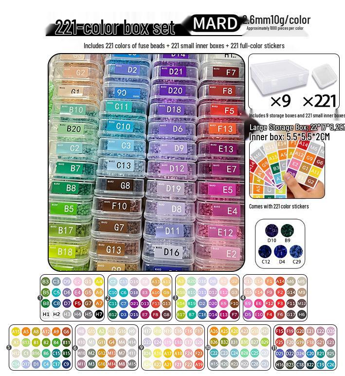 Pinbeads Fusion Beans Refill Pack: All-Color Series, 1000 Beads (2.6mm) for DIY Puzzle Crafting