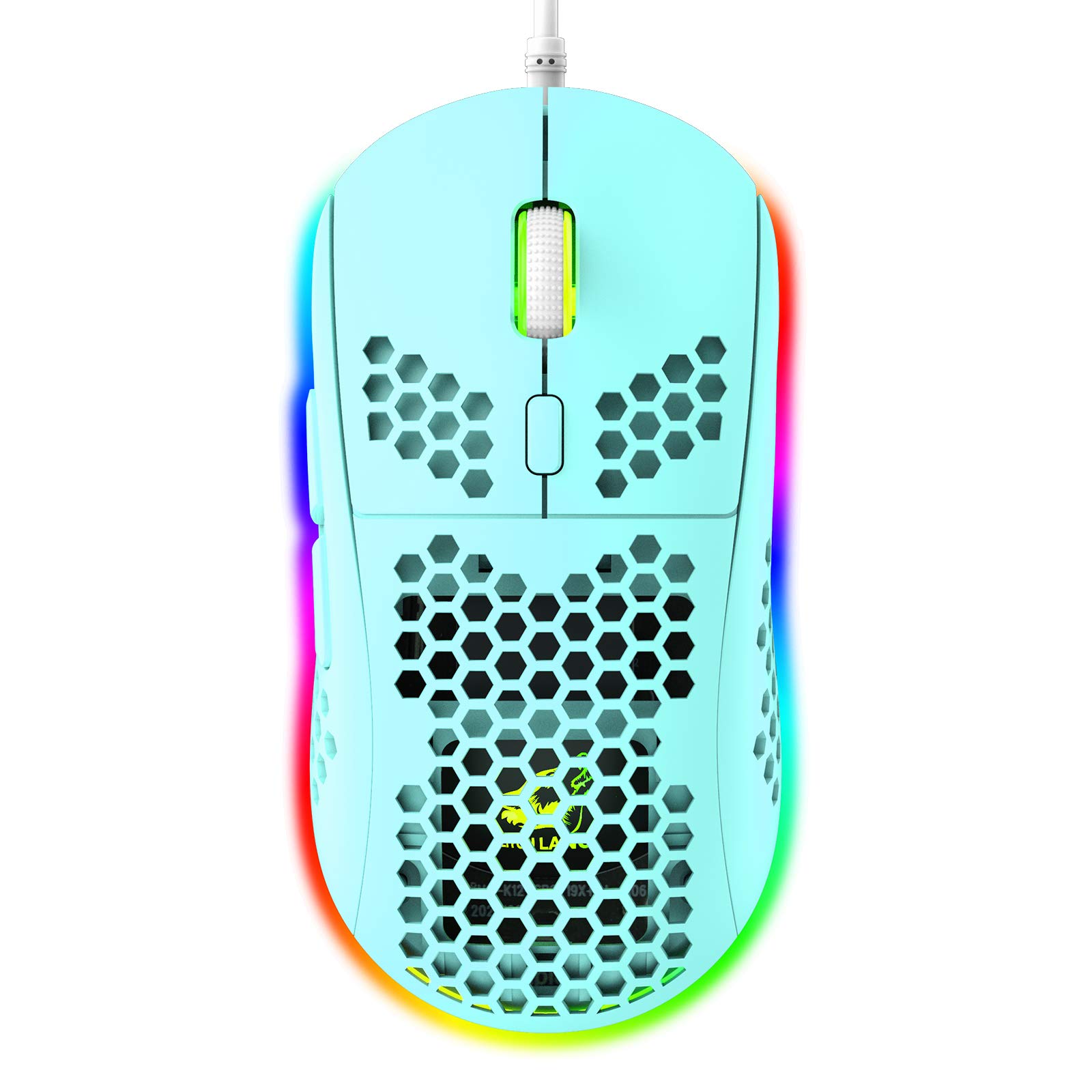 

Wired Gaming Mouse, Lightweight, Optical, RGB 6-Color LED Light, Macro Registration, Programmable Driver, 6400 DPI, 6 Keys, 6 Adjustable Levels,
