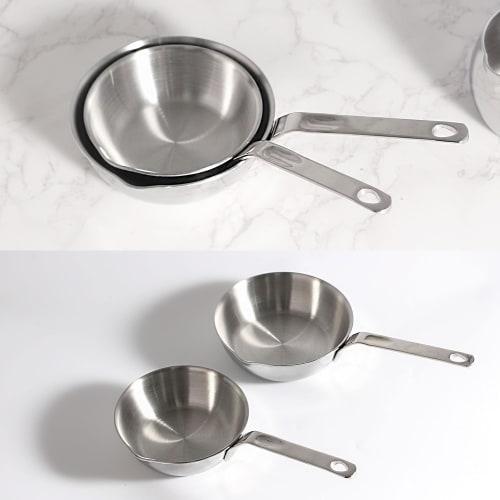 IMEEA Mini Frying Pan, Perfect for Lunch Boxes, Breakfast, and Fried Eggs, Stainless Steel, Induction Compatible, Lightweight, 14cm, Triple-Layer Cons