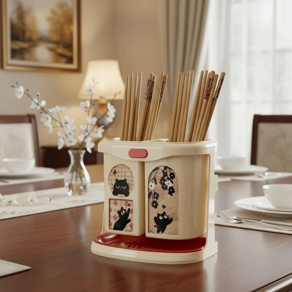 Large Capacity Kitchen Storage Tube Divided Compartments No Drilling Holder  Wall Mounted Storage