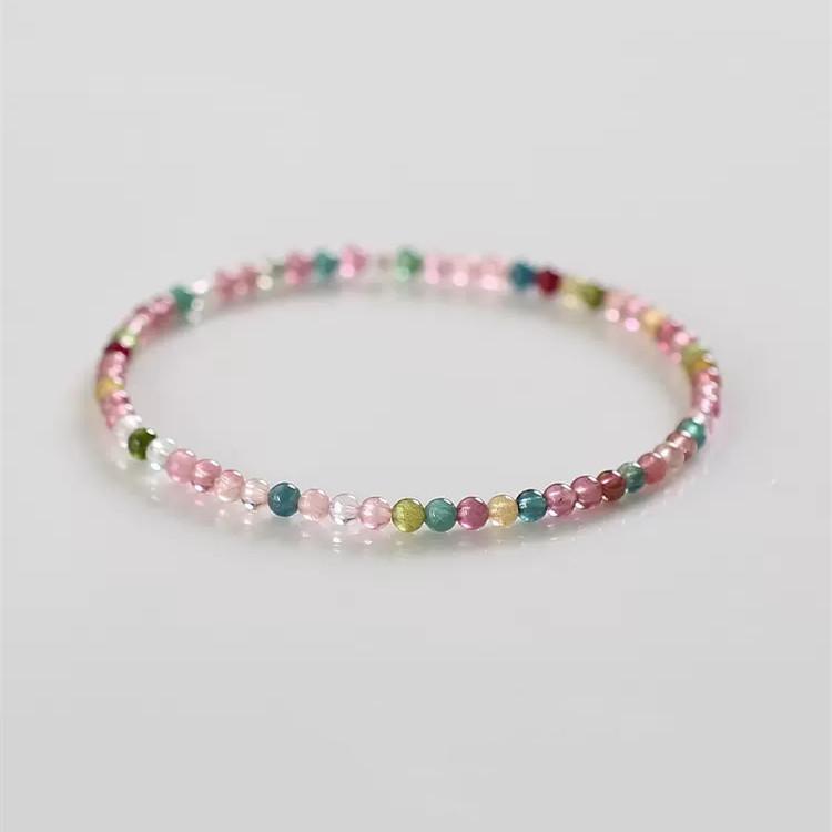 

Natural tourmaline bracelet design beaded bracelet light luxury exquisite student bracelet jewelry