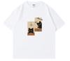 Hi! Kitten - Simple and Fun Mini Cartoon Print Short-Sleeved T-Shirt, New Style Top, Suitable for Both Men and Women