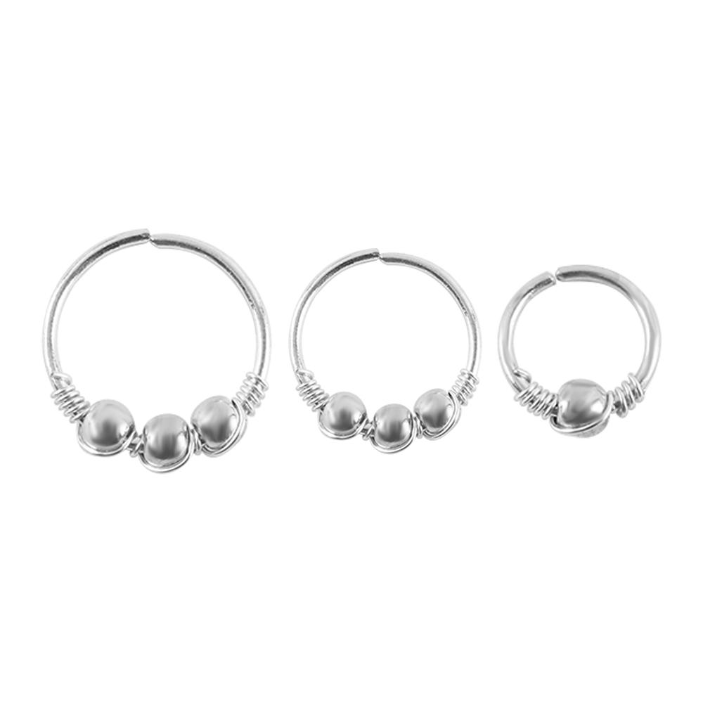 Augenbrauenknorpel Helix Tragus Septum Nasenflügel Creolen Lippenring Ohrring Runde Perlen Nasenring Körperpiercing