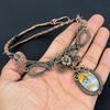 Malingano Jasper Necklace Handmade Jewelry, 999 Copper Wire Wrapped Necklace Designer Gemstone Jewelry Adjustable Chain Necklace