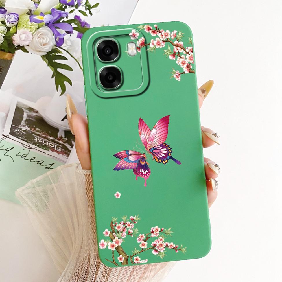 For Oppo A6x 4G CPH2819 5G CPH2783 Phone Case For Oppo A6x Cover Cute Kawaii Luxury Fashion Flowers Cool Painted Silicone Casing