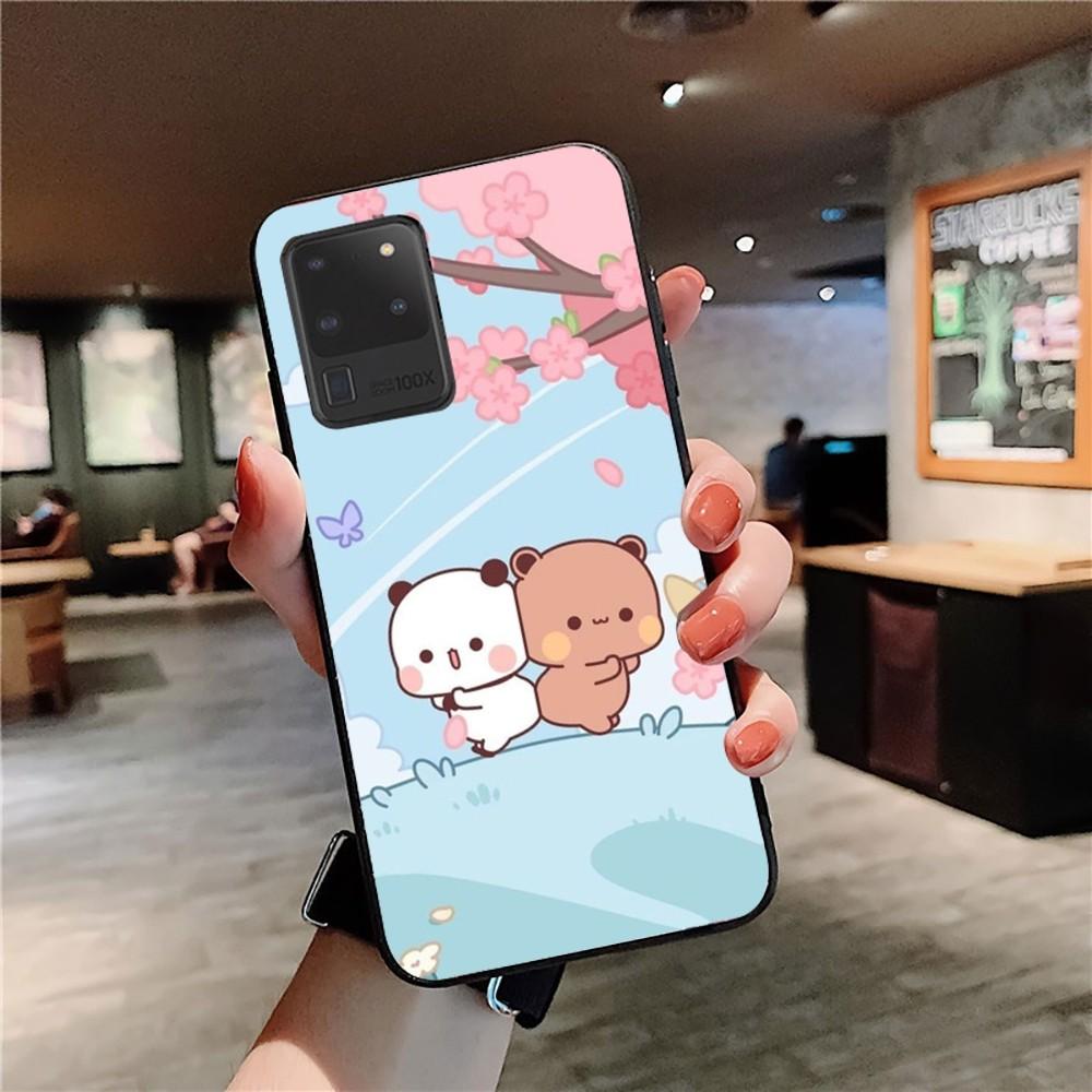 Cartoon Peach Mochi Cat Phone Case For Samsung S 20 21 22 23 Plus Ultra For Redmi Note 8 9 10 11 For Huawei Y 5 6 9