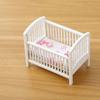 1:12 Baby Crib DIY Fitments Dollhouse Furniture Model Dollhouse Baby Bed  Bedroom Model Decor Toy