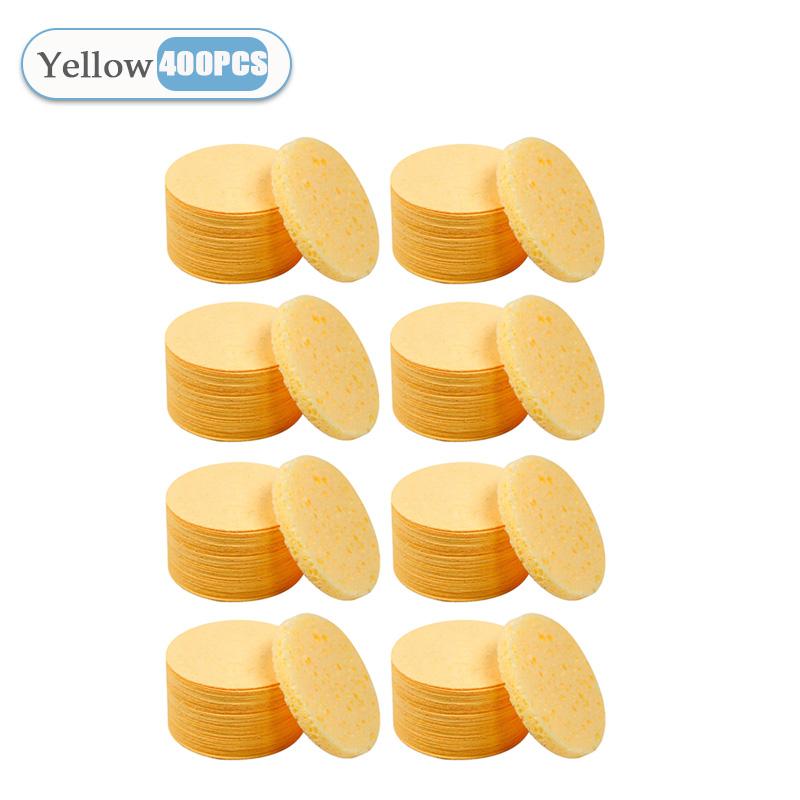 50-400PCS Compressed Facial Sponges Round Cellulose Facial Sponges Natural Cosmetic Spa Sponges Face Cleansing Massage