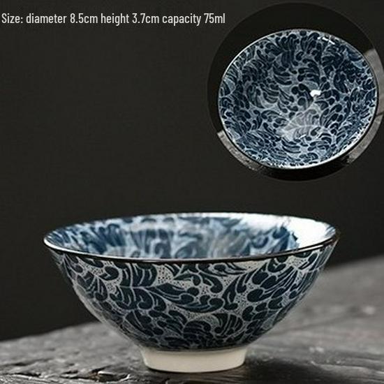 Blau-weiße Douli-Teetasse aus Porzellan für Kung-Fu-Tee