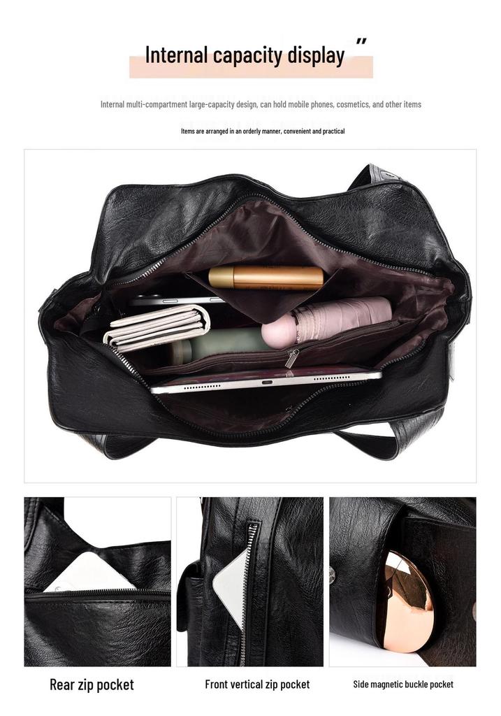 Retro Fashion Women's Tote 2026: Versatile High-End, Large Capacity Underarm Bag
