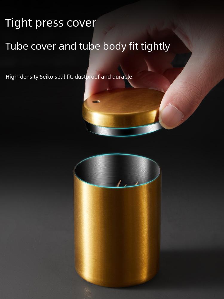 Stainless Steel Toothpick Holder with Printed Logo - Creative Nordic Design for Home, Restaurant, or Hotel