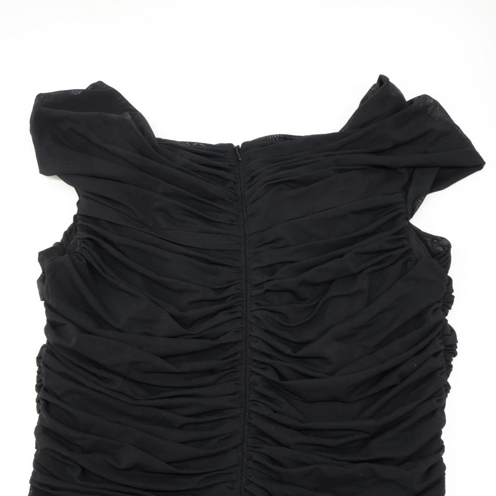 Tadashi Shoji 738814LJ Black Mesh Long Dress Dress XS blackUsed