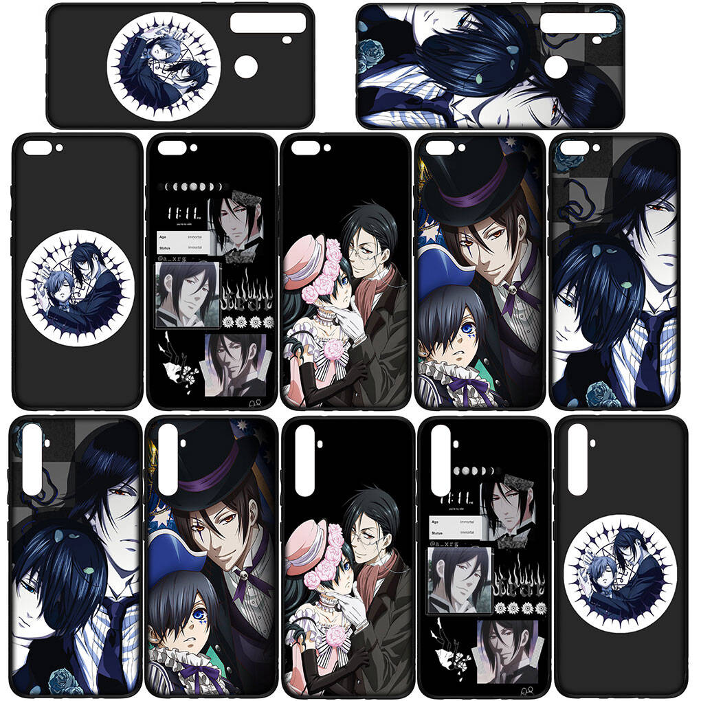 Phone Case for Samsung Galaxy S25 S23 S22 S21 S24 Ultra FE A05 A06 A15 A16 A36 A37 A35 A34 A54 A55 A56 A57 A25 A26 A53 A17 Comics Black Butler Cover