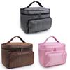 Portable Folding Large Capacity Makeup Bag For Women With Elegant Geometric Patterns In Various Colors