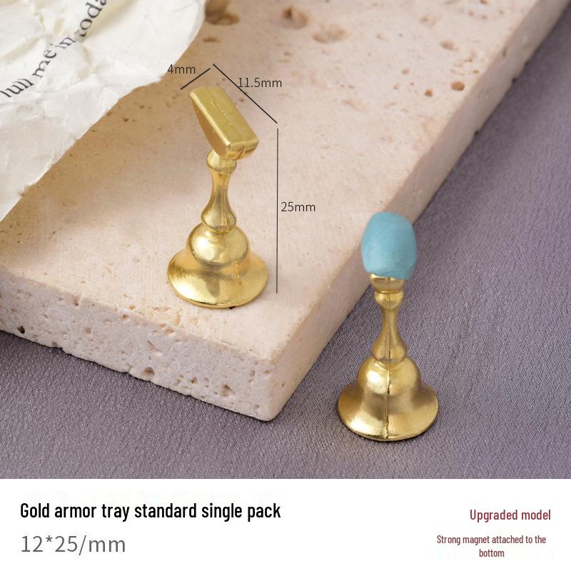Magnetic Base Nail Practice Stand with Gemstone Tips for Beginners