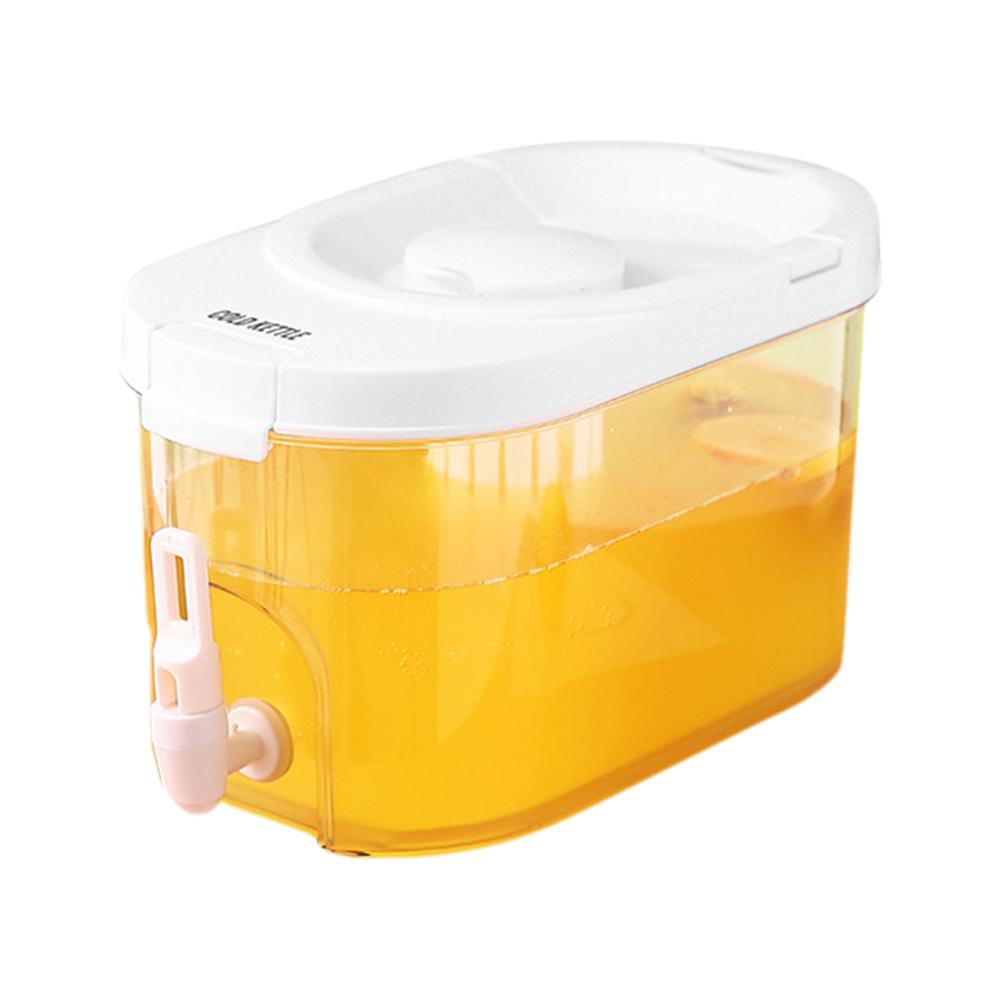 4L Leakproof Beverage Dispenser with Spigot & Lid Cool Water Bucket Clear Outdoor Water Bucket for Iced Tea Lemonade Juice Milk