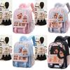 Childrens School Bag Cartoon Capybara Pattern Ergonomic Shoulder Kindergarten