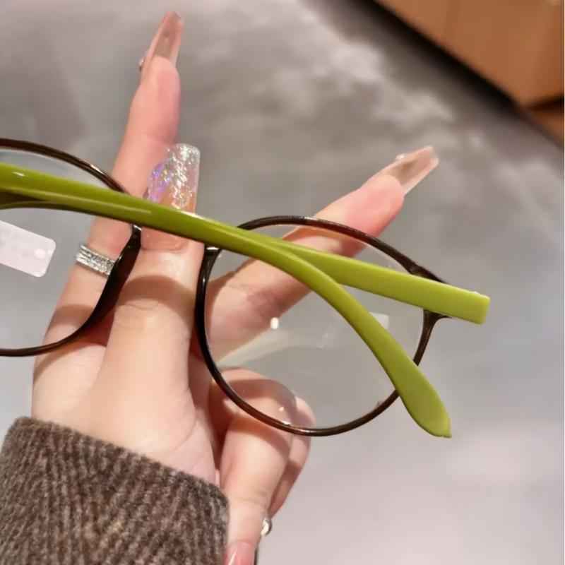 4 Stück Damen Ultraleichte Lesebrillen mit Blaulichtfiltergläsern Rundes Gestell Geeignet für den täglichen Gebrauch