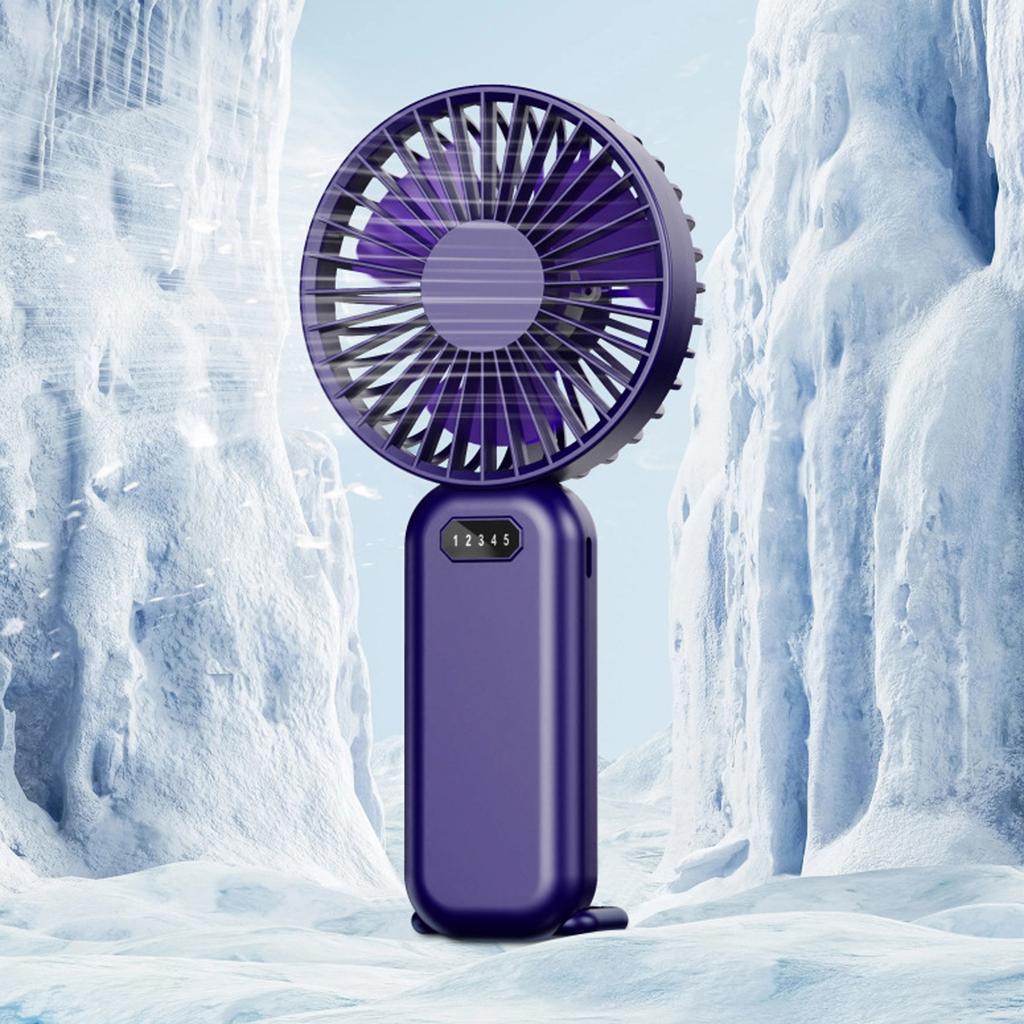 Handheld Fan With Long Battery Life, Ultra-portable Stand, Outdoor USB Charging, Hiking Hook, Small Fan