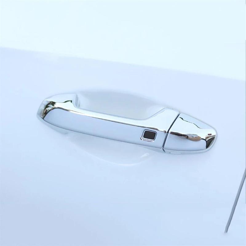 LHD ! Outside Door Handle Bowl Frame Cover Trim For Kia Cerato Forte K3 - 2024 Carbon Fiber / Chrome Exterior Accessories