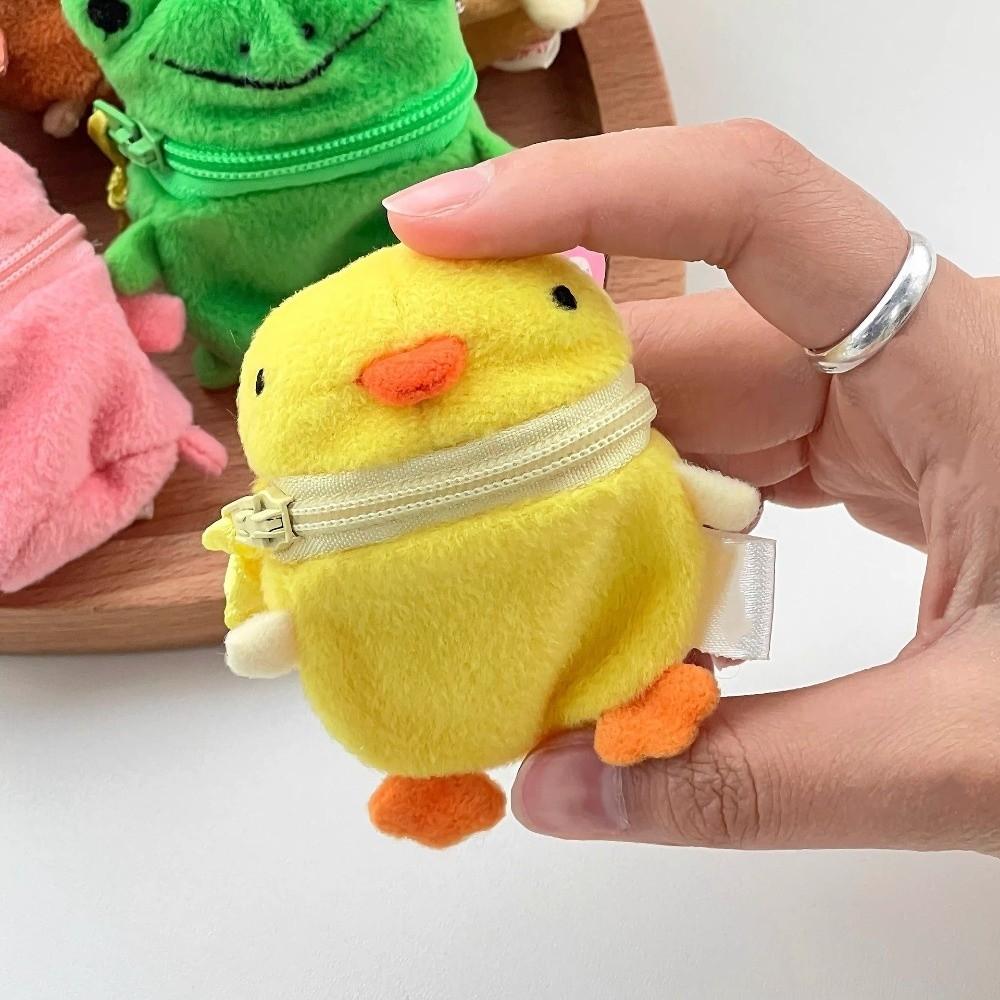 Fluffy Cartoon Coin Purse Cute Keychain Pendant Portable Animal Shape Earphone Storage Bag Girls