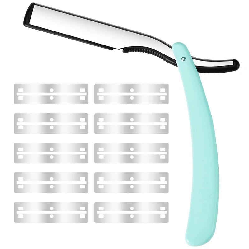 

Старая бритва из нержавеющей стали, мужская специальная бритва для бритья, традиционная бритва, парикмахерская, ручной нож для бритья, полный набор инструментов, для ежедневного использования