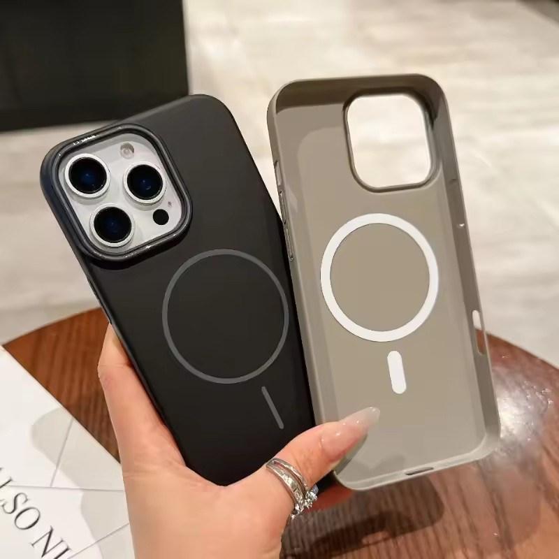 Ultra Thin PC Magnetic Phone Case For iPhone 17 Air 16 15 14 13 12 11 Pro Max Plus 16E Protection Magsafe Shockproof Cover