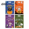 Translucent Snack Bags with Handles 4PCS Halloween Candy Treat Handle, Stand-up Dessert Self Sealing Storage Pouches Pouches, Cartoon Designs